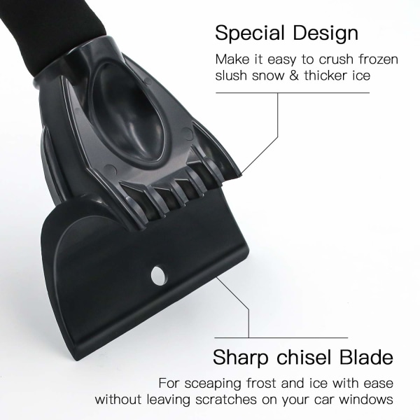 Cars Ice Scraper,Car Windshield Window Frost Snow Remover Car Glass Ice Scraping Snow Shovel Tool Wiper [2 Pack/black+red]