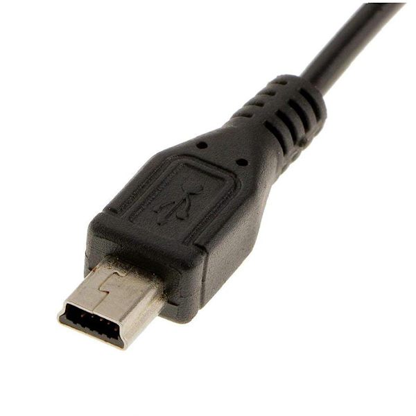 Mini USB-billadapter för billaddare, universell strömkabel, billaddare, nätadapter för bärbara elektroniska tillbehör, GPS-navigering (ca 3 m)