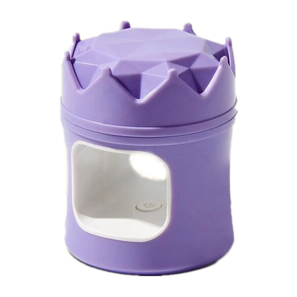 Mini Nagellampa Gel UV Ljus Bärbar Nagellamp Nagel Torkare Nagelkonst med Laddningstyp C för Salong Hem DIY Manikyr 6 LED-ficklampa, Lila