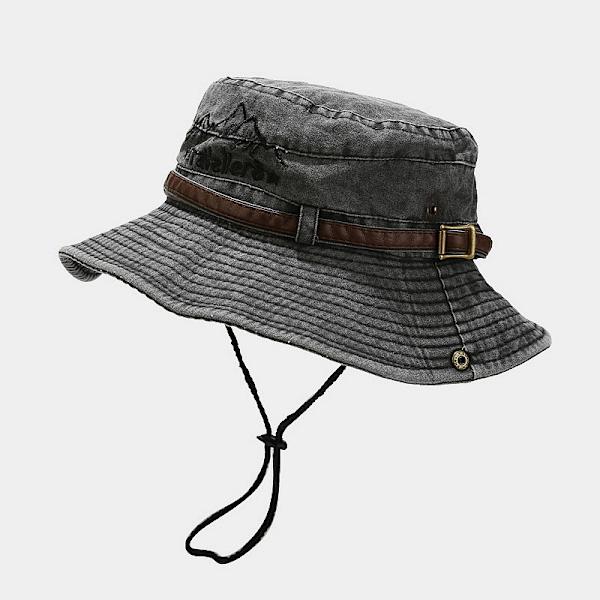 Fiskehatt Solhatt Herr Dam UV-skydd Trädgårdhatt Utomhus Vandringshatt Buskehatt Fällbar Safarihatt black