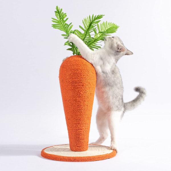 Kattenskraper for innendørskatter, minikattre, katteskrapepost, kattestolper og skrapere, sisalkatteskraper, katteskrapeleke（25X26cm)