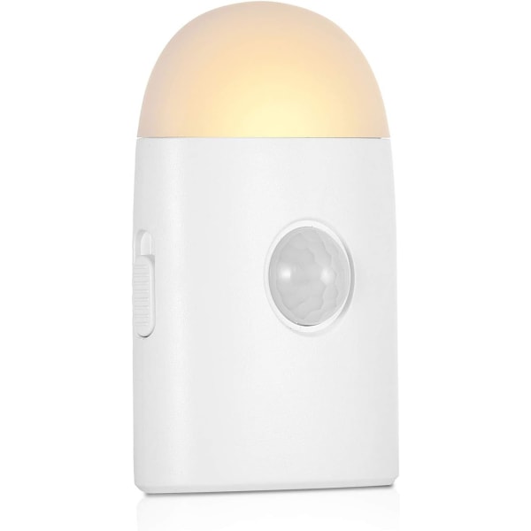 LED-natlampe med bevægelsessensor, (1 stk.) USB genopladelig natlampe, lyssensor natlampe, skabslampe