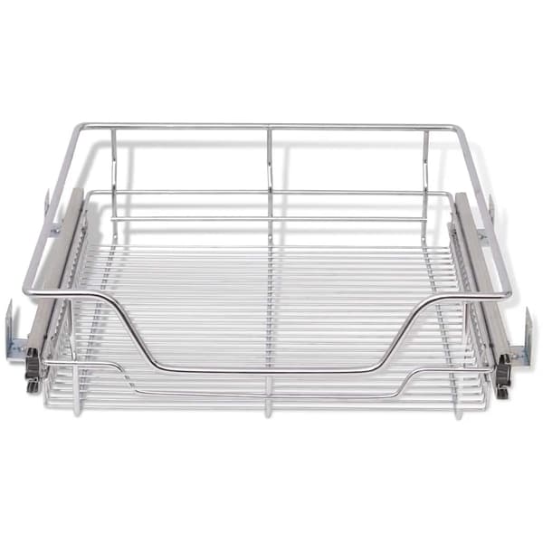 vidaXL Utdragbara trådkorgar 2 st Silver 500 mm silver Silver