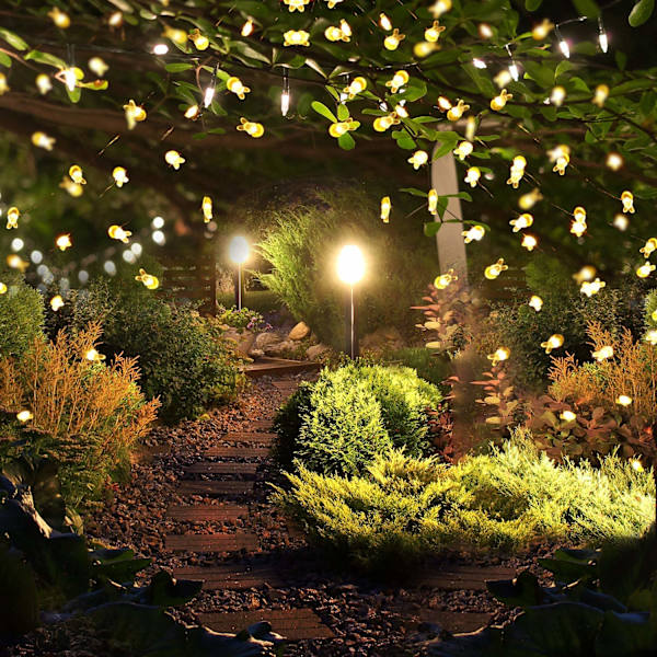 Påskdekoration ljusslinga 10ft 30 LED kaninformade påsk koppartråds ljusslinga batteridriven påskägg ljusslinga