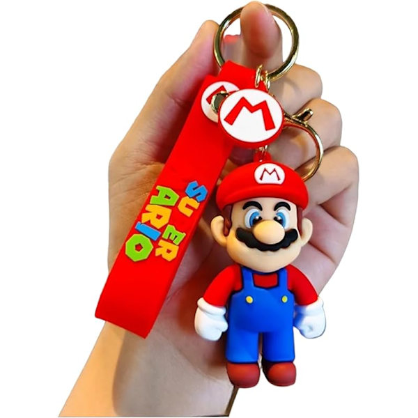 Anime-nyckelring, accessoarer för ryggsäck, handväska, väska charm för pojkar och flickor - Röd