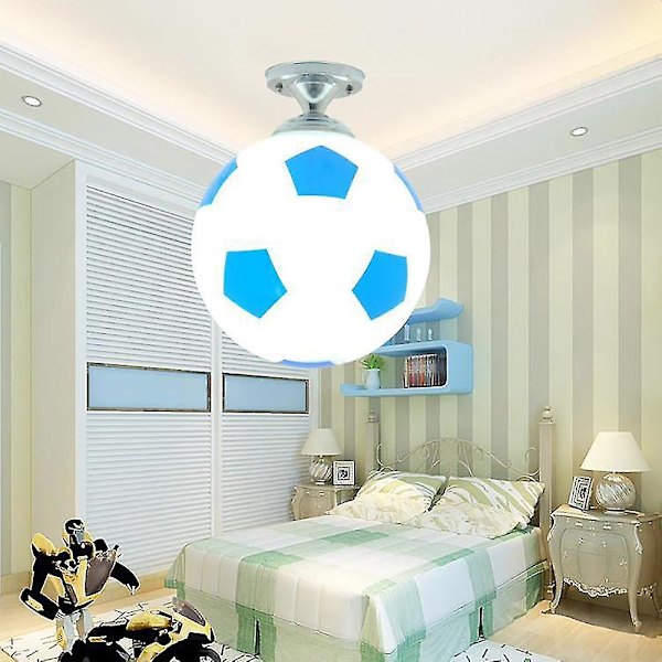 20cm Fodbold Loftlampe - LED Loftlampe til Indendørs Bar, Børneværelse, Soveværelse blue