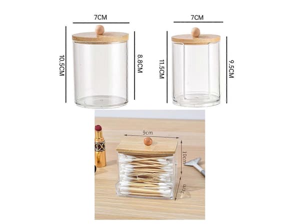 3-delt bomullspinne dispenser, egnet for soverom, baderomsoppbevaring