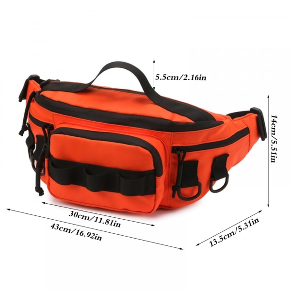 Fishing Tackle Bag Fanny Pack,Waterproof Fishing Tool Waist Bag for Fishing Hiking Running