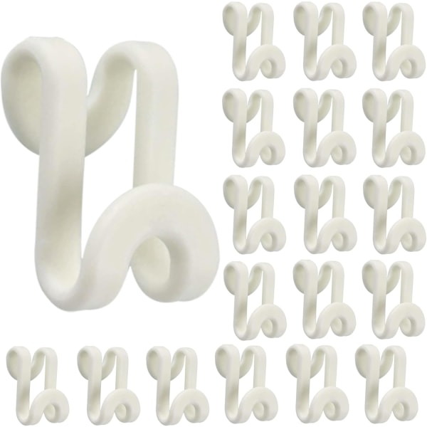 20 stk Mini kleshengere tilkoblingskroker White