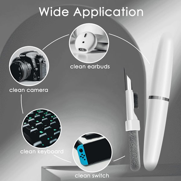 Airpods rengöringskit, hörlursrengörare kompatibel med Airpods med mjuk dammborttagningsborste för hörlurar, laddningsbox, kamera, mobiltelefoner