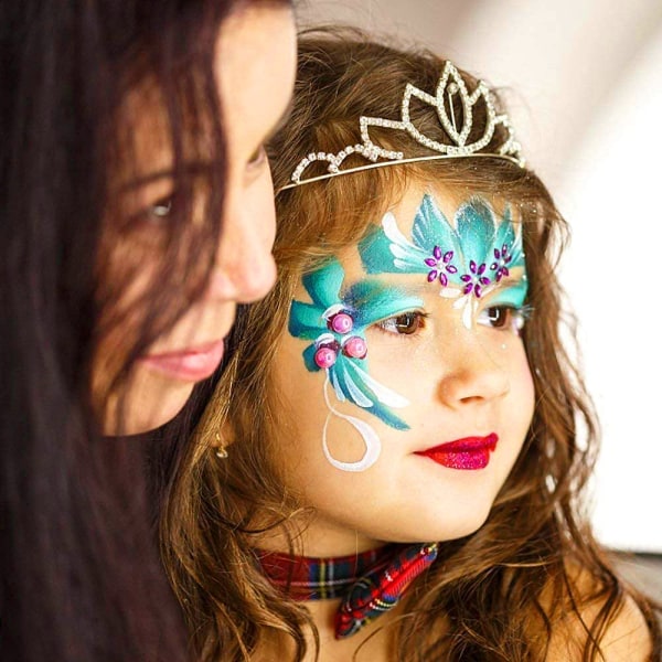 15 färger kroppsmålning Ansiktsmålarsats med borste för barn konstshow Halloweenfest Cosplay Makeup Kropp Festlig