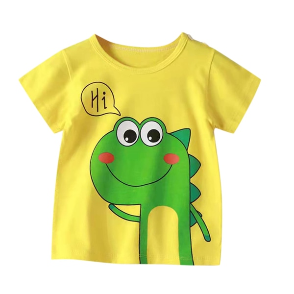 Barn Toddler Söta tecknade djur Kortärmad blus Topp T-shirt Outfits Kläder Pojkar