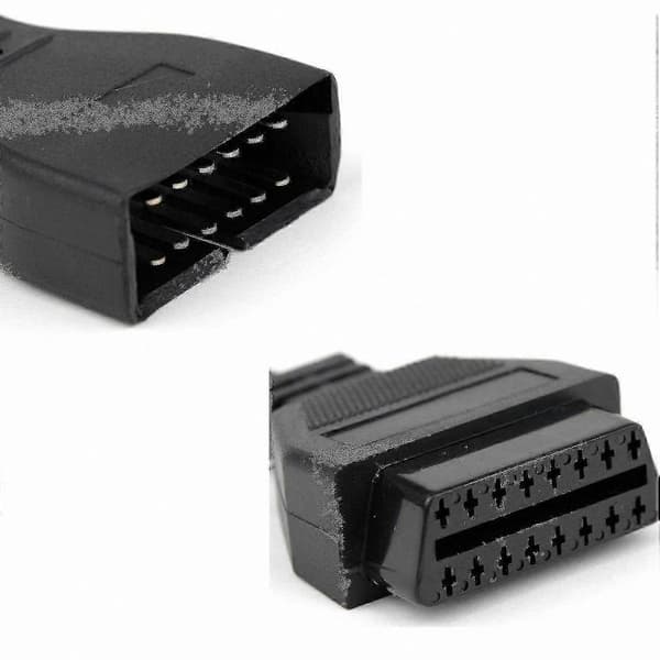 OBD1 til OBD2 Adapterkabel - 12-benet til 16-benet Stik til Automobil Diagnostik