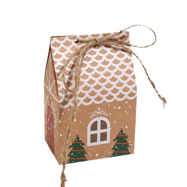 20-pack Julklappsaskar, Presentaskar för Julfester, Presentpåsar, Kakor, Tårtor, Godis, Choklad Inslagen i Julpapper, Jul D
