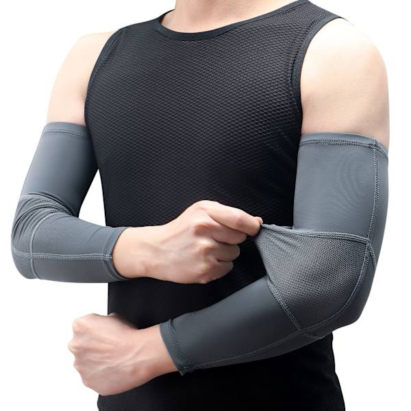 Unisex arm sleeves, 1 par sports sleeves, sykkel armvarmere, sklisikre anti-UV løpe armvarmere, arm sleeves for alle utendørs sport, beskyttelse S