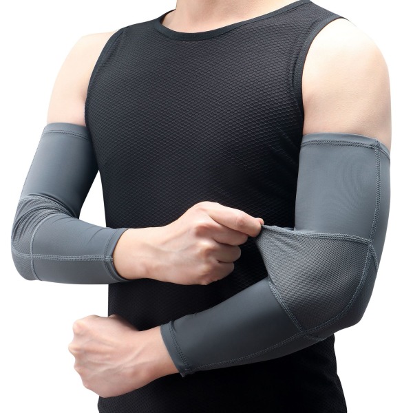 Unisex käsivarsien hihat, 1 pari urheiluhihoja, pyöräilykäsivarsien lämmittimet, liukumattomat UV-suojatut juoksuvarsien lämmittimet, käsivarsien hihat kaikkeen ulkourheiluun, suoja M