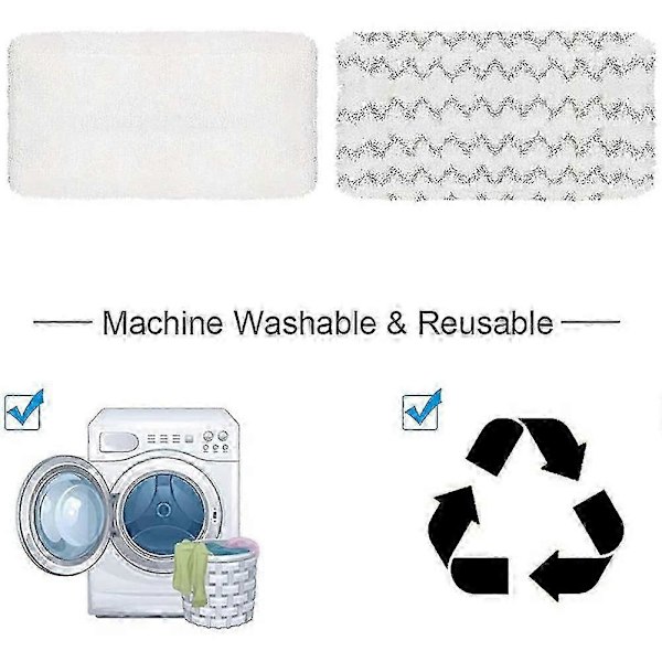 4-pack Ångmoppdynor Set för Bissei Spinwave 2039a 2315a 2037 2124