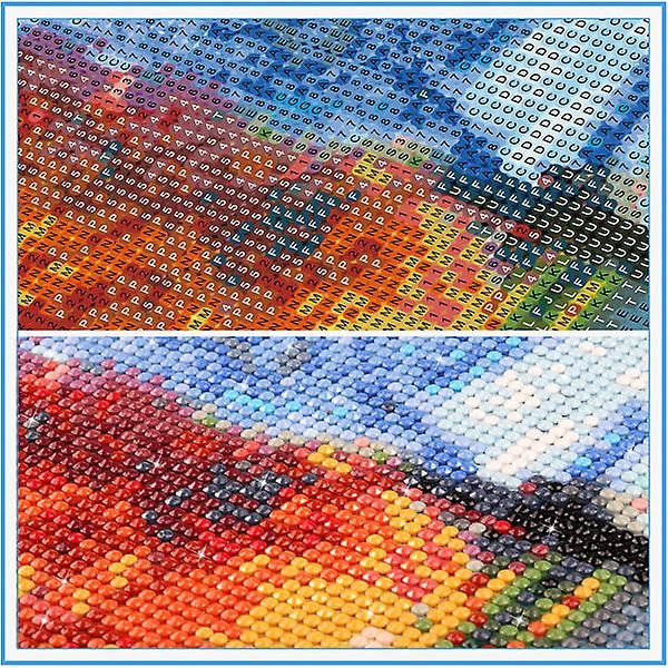 30 x 40 cm, 2 enkeliä Timanttimaalaus Kirjonta Timanttimaalaus