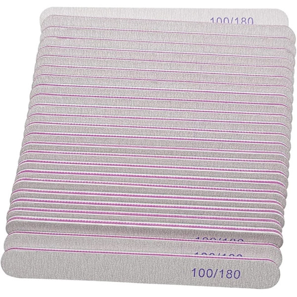 10 st Runda Emery Nagelfilar Personliga Nagelfilar med Slippapper 100/180 Hållbara