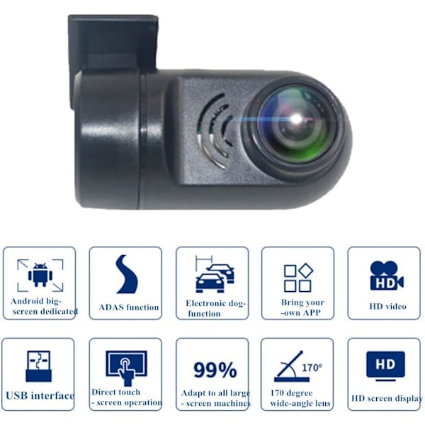 Auton kameratallennin päivä ja yö Dashcam autokamerat tallentimella Auton kamera Dash Cam Mini Dash Cam nopeustutkan kamera (pikseli: 12 miljoonaa)