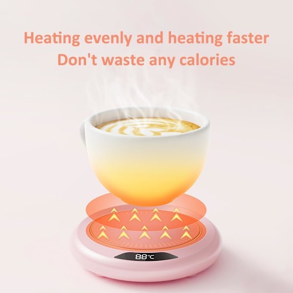 Varmepude til Kopper med Konstant Temperatur, Automatisk Afbrydelse, til Skrivebord med 3 Temperaturindstillinger, til Kaffe, Drikkevarer, Te, varm Chokolade (Grøn)