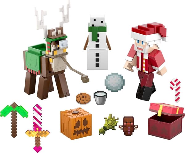 Minecraft-joulukalenterihahmot 2025 monivärinen multicolor Multifärg