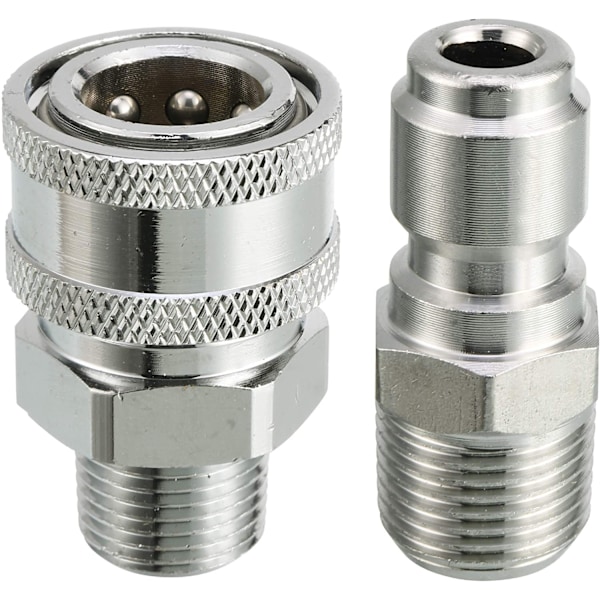 Trykslange Hurtigkobling Adapter Kit, 9,5mm Han-gevind, 5000 PSI 3/8'' Hurtigkobling Kit -Han