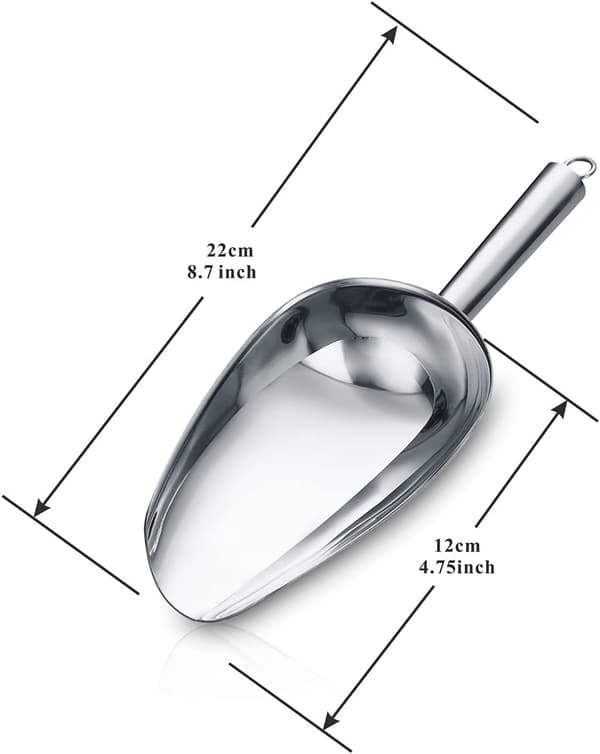 Isskovl, metal isskovl til ismaskine silver