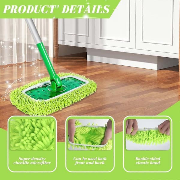 Mikrofiber moppekluter for Swiffer Sweeper mopp refill dampmopp