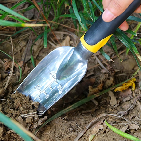 Plantespade i rustfritt stål for planting, omplanting, luking og flytting (balanse)