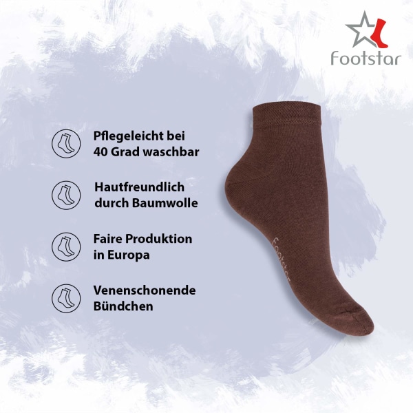 Korte sokker til mænd og kvinder (10 par)