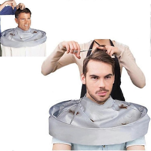 Hårklippingskapper for voksne, paraplydesign, barberkapper (1 stk, grå)