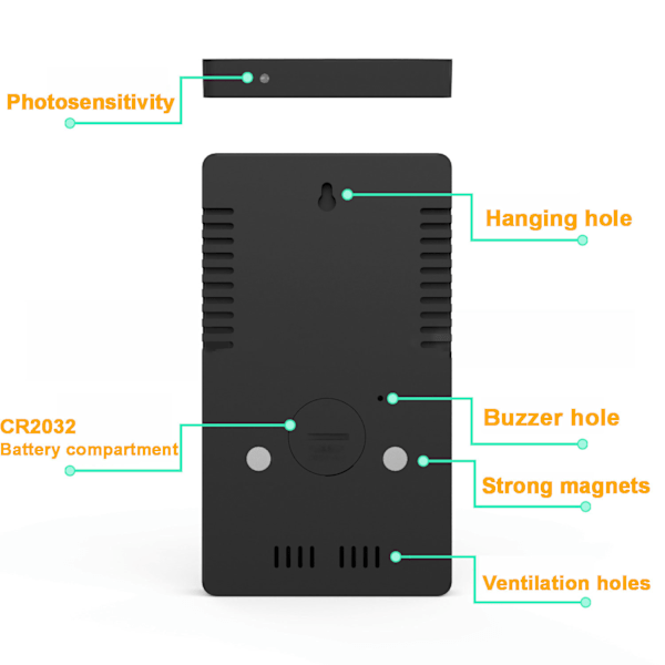 Väckarklocka Hygrometer Klocka WiFi Klocka Rum Luftfuktighetsmätare LED Nattlampa Klocka Elektronisk Spegel Klockor Temperatur Klocka