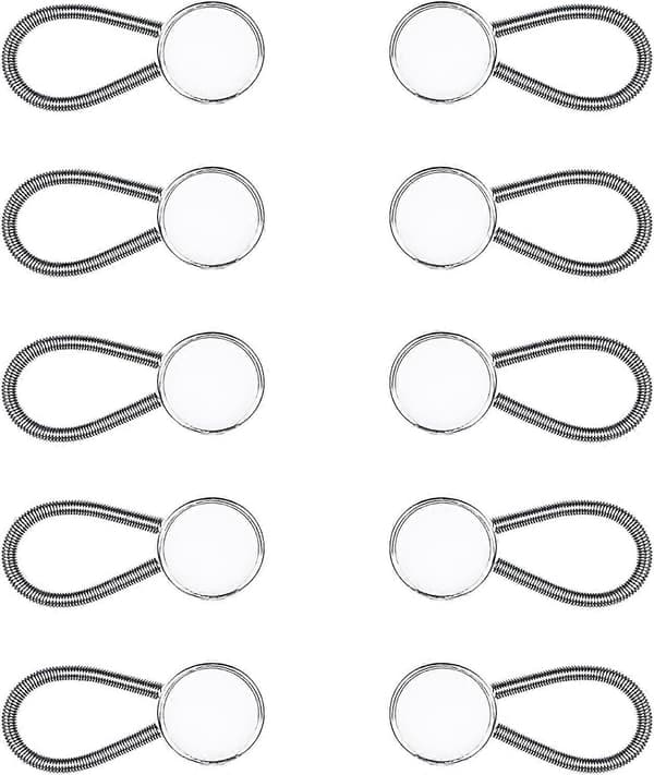 10 st Byxförlängare, Justerbar Elastisk Knappförlängning