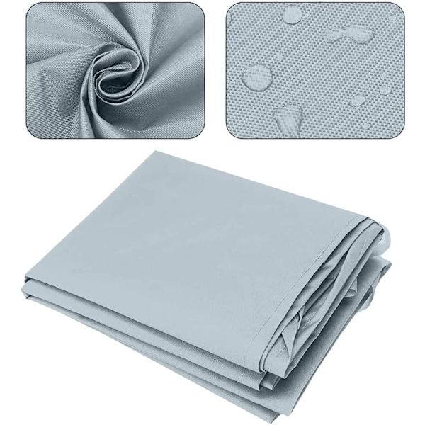 Terrassmarkis, förvaringsmarkisöverdrag, vattentät dammsäker snöskydd (2m, silver) Grey 2M