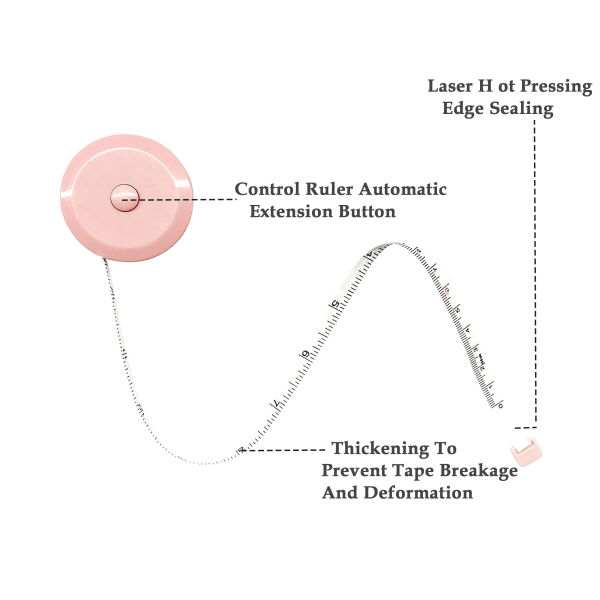 Dubbelsidig mjukt måttband för midjemått, 3-pack måttband för kropp, fickmåttband, rullmått för kroppssömnad, skräddare, 200 cm