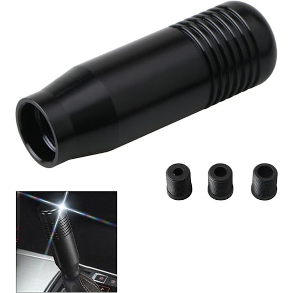 8,5 CM manuell växelspak för bil - universell 5,6-växlad aluminiumväxelspakadapter - växelspaksknopp (svart) Black