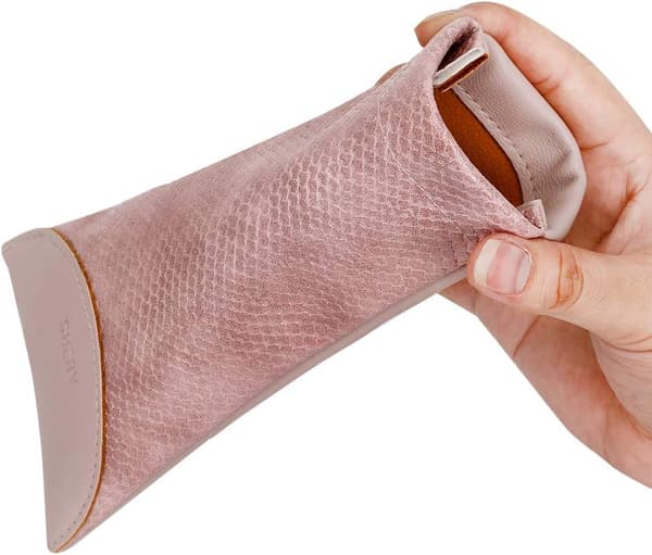 2 stk. bærbar brilleetui for kvinner Pink,green