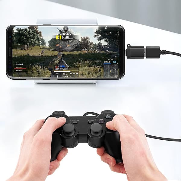 USB C til USB 3.0 Adapter (2-pakning), USB-C til USB-A Hunn OTG Adapter USB Type C Adapter Kompatibel, Svart