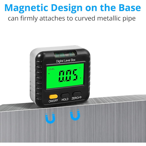 Digital Inclinometer Digital Nivåfodral med Bakgrundsbelyst LCD Vinkelmätare, Magnetisk Bas Vinkelmätare Funktion