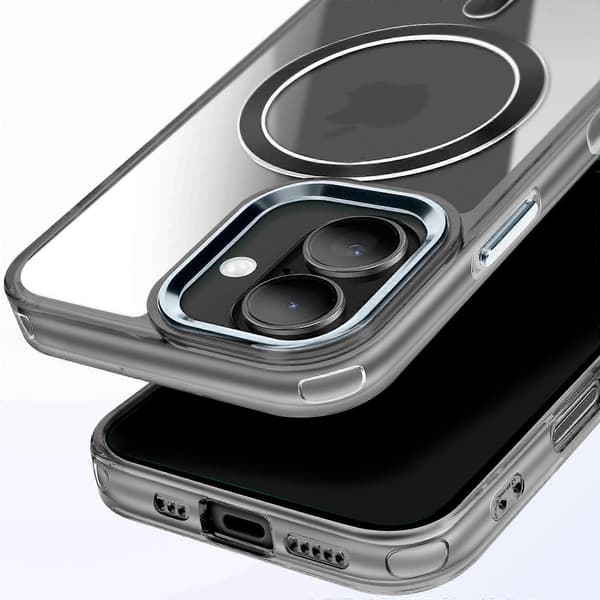 MagSafe-deksel for iPhone 16 Bakside Krystallfarge, svart black