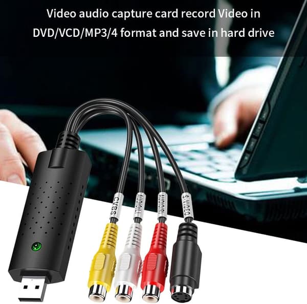 USB VHS Video Capture Converter til Digital DVD Recorder DVD Transfer Video Capture til Windows, USB Videokort