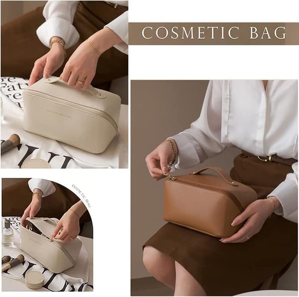 Stor kosmetikpung (Mocha) brown