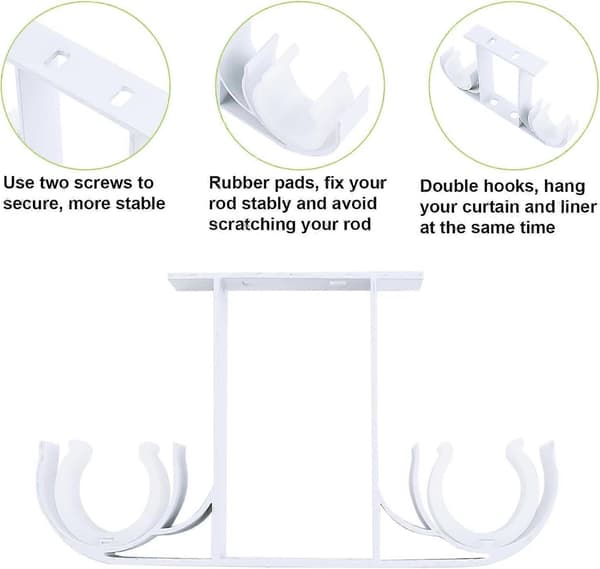 4-pack Gardinstångsfästen i aluminiumlegering för 28 mm gardinstång