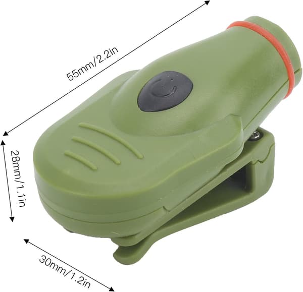 LED-hettelys utendørs miniklips på lys baseballhattlampe hodelykt klips på hattlys med klips for løping camping grønn
