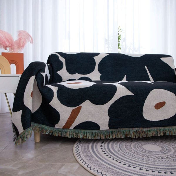 Soffpläde vändbar mångsidig sofffilt mysig filt överkast för soffa, fåtölj och enkelsäng - 130 x 180 cm A