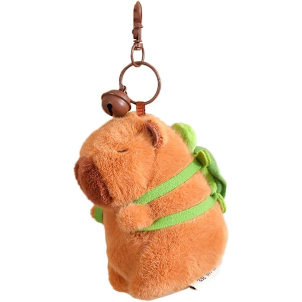 Mænd Kvinder Super Nuttet Kreativ Sjov Blød Plys Brun Capybara Nøglering Nøgle-ring Taske Rygsæk Vedhæng Dyr Nøglekæde, Skildpadde Taske