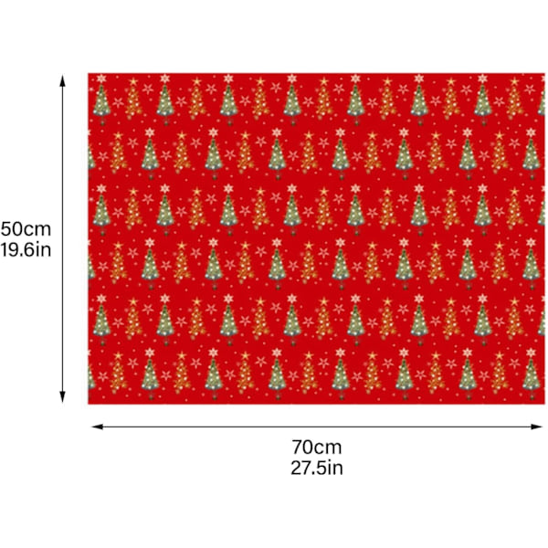 Joulukoristeiden pakkauspaperi Jouluaiheiset elementit Yhdenpuolinen pakkauspaperi 70cmX50cm,C