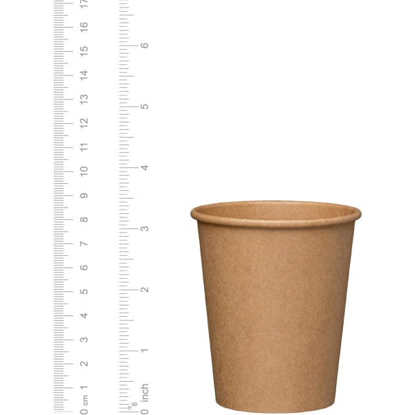 [100 pakke] 8 oz. - 250 ml Kraft Paper Varme Kaffekopper- Ubleget