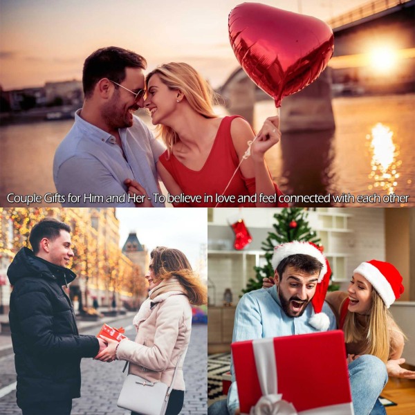 Pararmbånd for kvinner, menn, gave til par Kjæreste, romantiske avstandsarmbånd Valentines julegaver til ham og hennes gaver